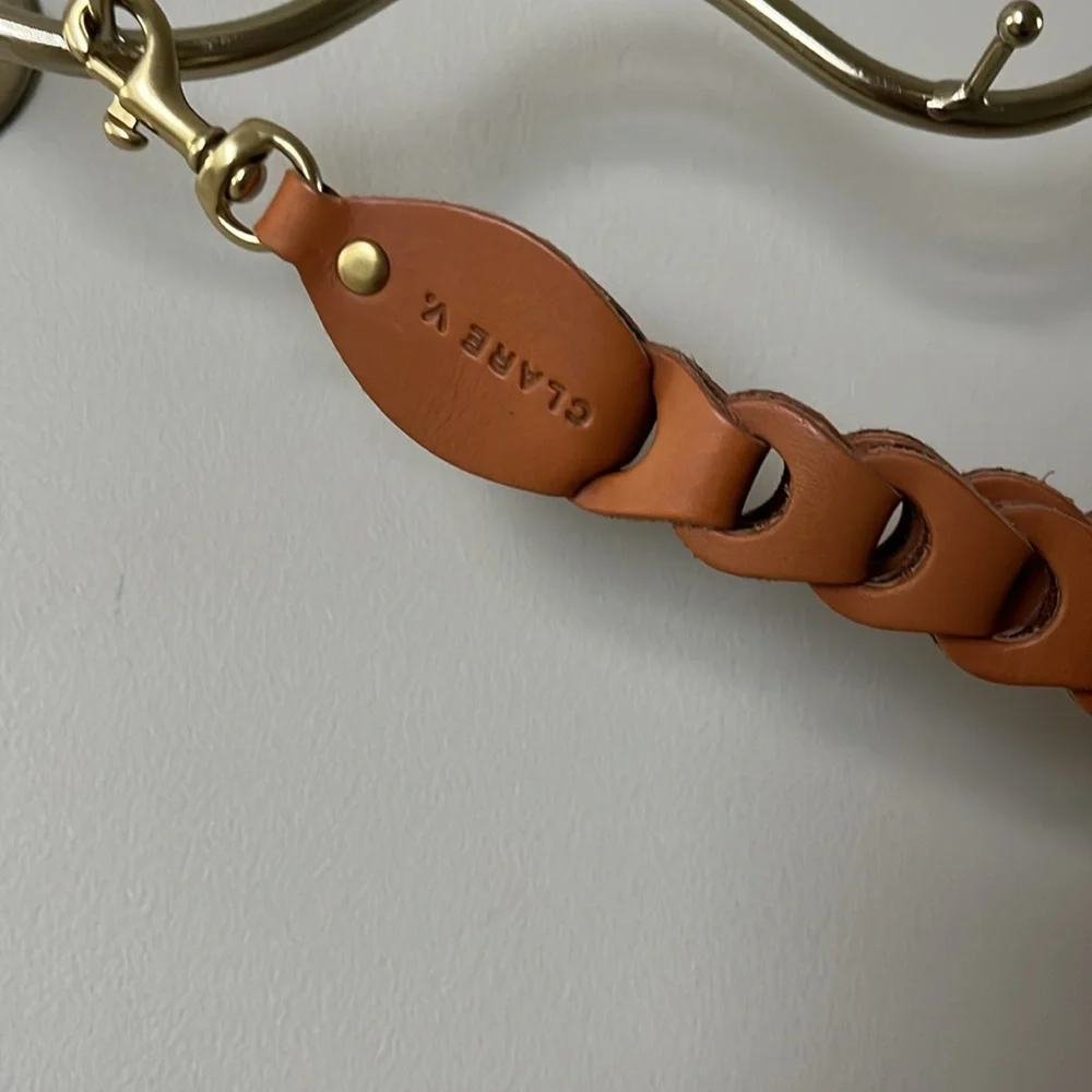 Clare V Double Veg Link Shoulder Bag Strap In Cuoio - Picture 3 of 9